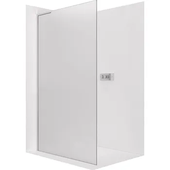 CERANO - Sprchová zástěna Walk-in Onyx L-levá vzpěra - 8 mm - chrom, mléčné sklo - 30x200 cm