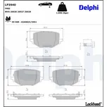 Sada brzdových destiček, kotoučová brzda DELPHI LP3940