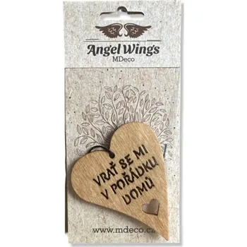 Vůně do auta Angel Wings Dřevěná vůně 17 x 8 cm Vrať se mi v pořádku