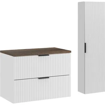 Koupelnový nábytek Comad SET-ADW B VINTAGE 80CM HC Nábytková sestava 80 cm s deskou a vysokou skříňkou