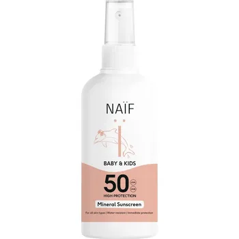 Přípravek na opalování NAIF Ochranný sprej na opalování pro děti a miminka SPF50 175 ml