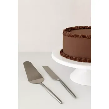 Sada nádobí Home Fer sada na servírování dortu, černý kov, 2 ks