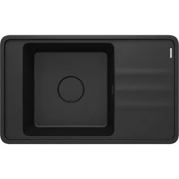 Granitový dřez Deante Momi jedno-komorový granitový dřez 820x500x230 mm, grafitový metalický ZKM_G11B