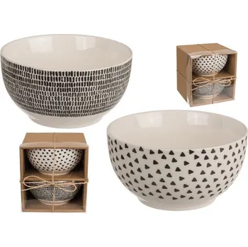 Misky Black/White sada 2ks