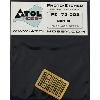 Plastikový model Atol hobby 1/72 British fuselage steps (PE set)