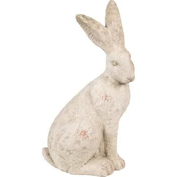 Bytová dekorace Béžová antik dekorační figurka králík Rabbit - 19*15*35 cm