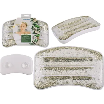 Koupelnový nábytek Polštář do koupele stříbrný s třpytkami