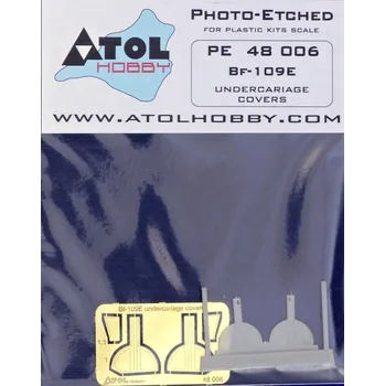 Plastikový model Atol hobby 1/48 Bf-109E undercarriage covers (resin & PE set)