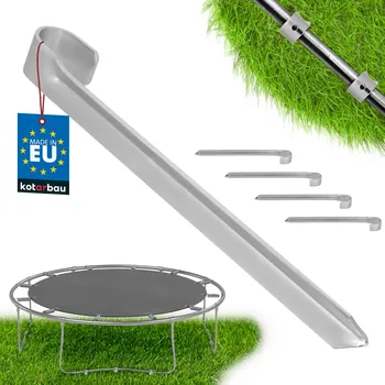 Vjezdová kotva botka pro trampolíny pozinkovaná 430 mm sada 4 ks.