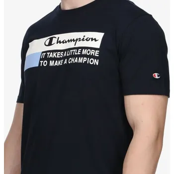 Pánské oblečení pánské tričko CHAMPION - BLACK/BLUE - XL (Champion T-shirt Mens)
