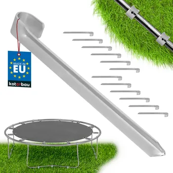 Příslušenství pro plot Vjezdová kotva botka pro trampolíny pozinkovaná 430 mm sada 12 ks.