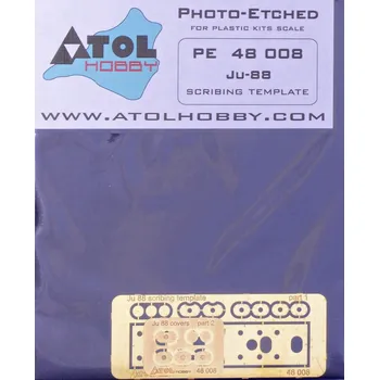 Plastikový model Atol hobby 1/48 Junkers Ju-88 scribing template (PE set)