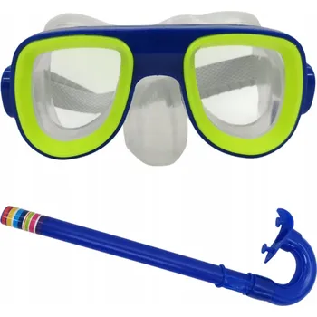 Potápěčská maska SADA NA PLAVÁNÍ A ŠNORCHLOVÁNÍ POTÁPĚČSKÉ BRÝLE A ŠNORCHL, BRÝLE MODRÉ