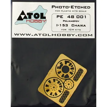 Plastikový model Atol hobby 1/48 I-153 engine cooling shutters (ICM)