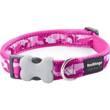 Vodítko pro psa Obojek RD 12 mm x 20-32 cm - Camouflage Hot Pink