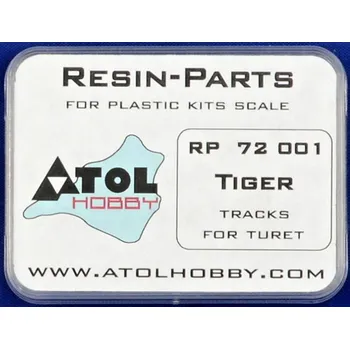 Plastikový model Atol hobby 1/72 Tiger - tracks for turet (resin set)
