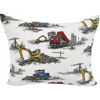 Povlak na dekorativní polštářek Povlak na polštáře 70 x 50 cm Głęboki Sen Stavební stroje