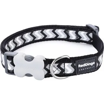 Vodítko pro psa Obojek RD 15 mm x 24-37 cm - Ziggy Reflexní - Černá