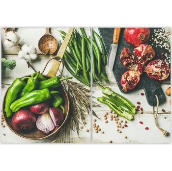 Kuchyňské prkénko Skleněná Ochranná Deska a Krájecí Prkénko | Indukce, Sporák ds-0512