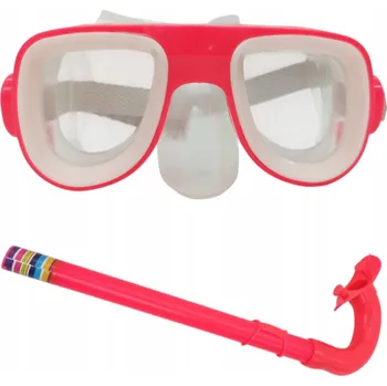 Potápěčská maska SADA NA ŠNORCHLOVÁNÍ POTÁPĚNÍ POTÁPĚČSKÉ BRÝLE ŠNORCHL BRÝLE ČERVENÉ