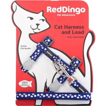 Postroj RD s vodítkem-kočka- White Spots on Navy