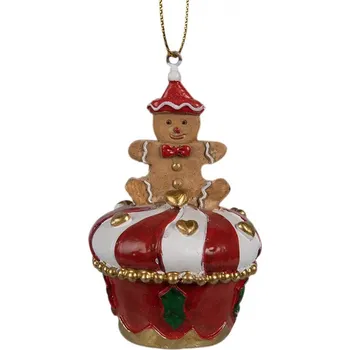 Vánoční ozdoba Závěsná ozdoba perníček na Cupcake - Ø 5*8 cm