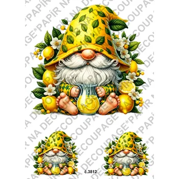 Umělecký papír Rýžový a soft papír na decoupage - Skřítek letní - KB03812 Materiál: Soft, Rozměr: A4