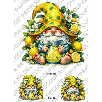 Umělecký papír Rýžový a soft papír na decoupage - Skřítek letní - KB03815 Materiál: Soft, Rozměr: A4