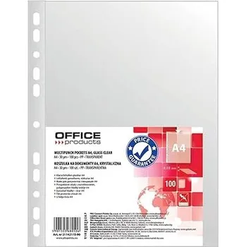 Kancelářské kapsy na dokumenty A4 průhledné 100 ks