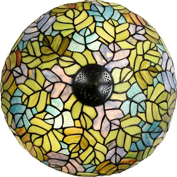 Lampička Zelená stolní lampa Tiffany Giallo - Ø 40*60 cm / E27/max 2*60W