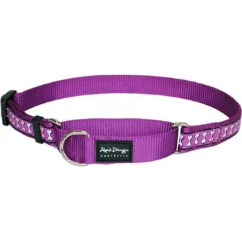 Vodítko pro psa Obojek polostahovací RD 15 mm x 26-40 cm - Bones Reflexní - Fialová