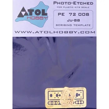 Plastikový model Atol hobby 1/72 Junkers Ju-88 scribing template (PE set)