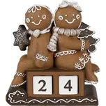 Vánoční adventní kalendář s perníčky Gingerbread - 11*4*13 cm