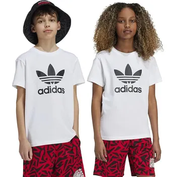 Dětské bavlněné tričko adidas Originals TREFOIL TEE JE0516 bílá 00X, vel. 128