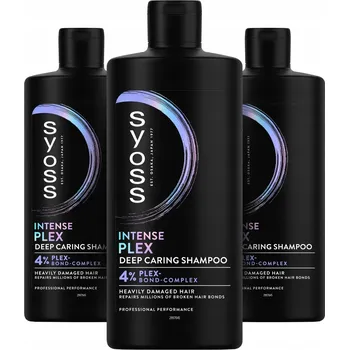 Šampon Syoss Intense Plex Profesionální Šampon pro Silně Poškozené Vlasy 440ml x3