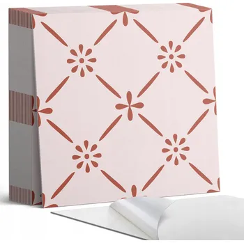 Obraz Sada vinylových obkladů na stěnu, stylový květinový vzor, 20 ks, 20x20 cm