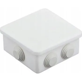 Elektroinstalační krabice INSTALAČNÍ KRABICE HERMETICKÁ ABS 82x82x38 mm, KRABIČKA NA OMÍTKU IP40