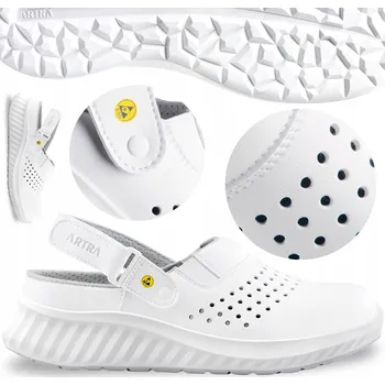 Pracovní obuv PRACOVNÍ SANDÁLY ARTRA 702 SB BÍLÉ vel. 45 LEHKÉ PRODYŠNÉ S OCELOVOU ŠPIČKOU