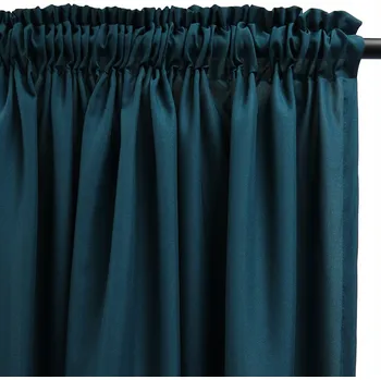 Obraz Závěsy do obýváku NA PÁSCE 140x480 SMARAGDOVÉ PANAMA NA MÍRU