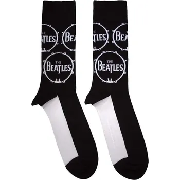 Pánské ponožky The Beatles Ponožky Drum Logo Repeat Black 40-45