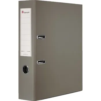 Kancelářský Šanon Pákový TITANUM A4 75mm ŠEDÝ - POPELAVÝ