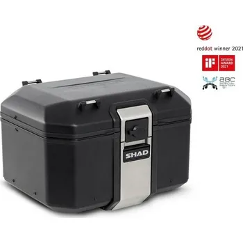 Zavazadlo na motocykl Vrchní hliníkový kufr na motorku SHAD Terra TR48 D0TR48100B ČERNÁ EDICE HONDA SH 300 i 2009-2020