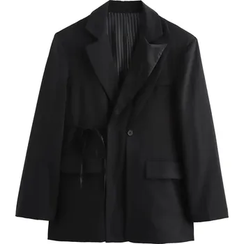 Dámské sako Dámské dvouvrstvé sako – elegantní střih Barva: Černá, Velikost: L