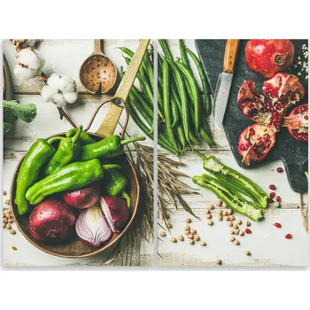 Kuchyňské prkénko Skleněná Ochranná Deska a Krájecí Prkénko | Indukce, Sporák ds-0512