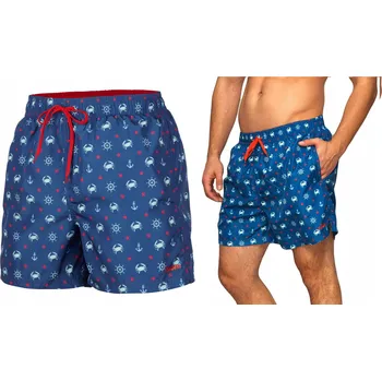 Pánské kraťasy Pánské plážové šortky Zagano modré M