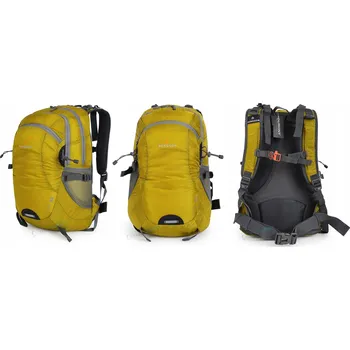 turistický batoh BERGSON FLORO | VENTILOVANÝ HORSKÝ BATOH | OBJEM 28L | HOŘČICOVÁ