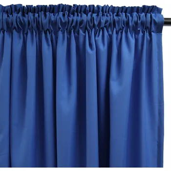 Obraz ZÁCLONY DO OBÝVÁKU NA PÁSCE 140x225 MODRÉ PANAMA NA MÍRU