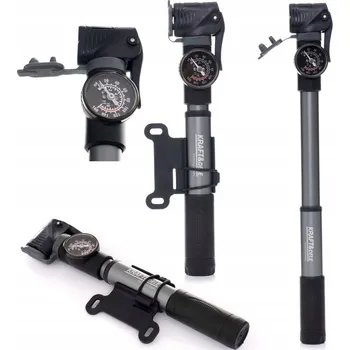 pumpička RUČNÍ PUMPIČKA NA KOLO S MANOMETREM 120PSI 8.3 BAR VENTIL AV PV