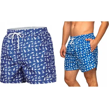 Pánské kraťasy Pánské plážové šortky Zagano modré S