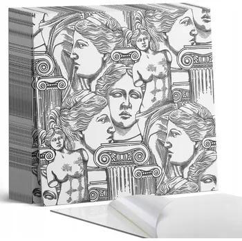Dlažba Samolepicí vinylové dlaždice se vzorem klasických soch, 20 ks, 20x20 cm